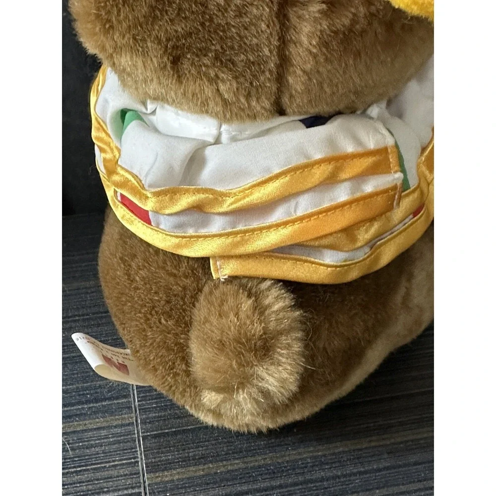 Napco Teddy Bear Plush Brown Vintage Clown- VERY RARE- READ 10